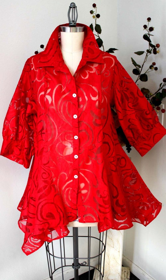 red fashion shirt