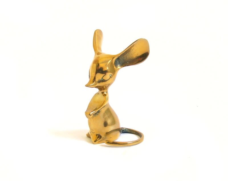 vintage brass mouse figurine