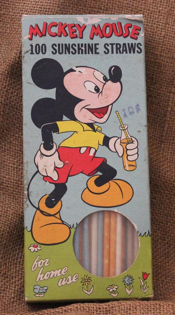 Vintage Mickey Mouse Sunshine Straws