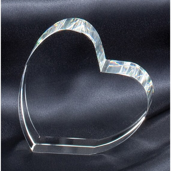 Crystal HEART with Engraving for Appreciation Award