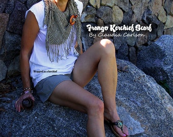Frango, the self-fringing cowboy cowl / scarf / kerchief. PATTERN