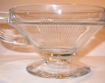 Depression Glass Creamer, Art Deco Ribbed Pattern
