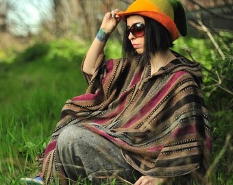 Unique felted hat, forest festival clothing, forest wizard hat, fantasy cosplay custom, magical hat, personalized custom hat, goa festival