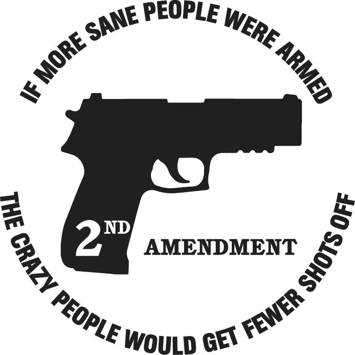 2nd Amendment Vinyl Decal Gun Decal For Cars By Jarheaddesign