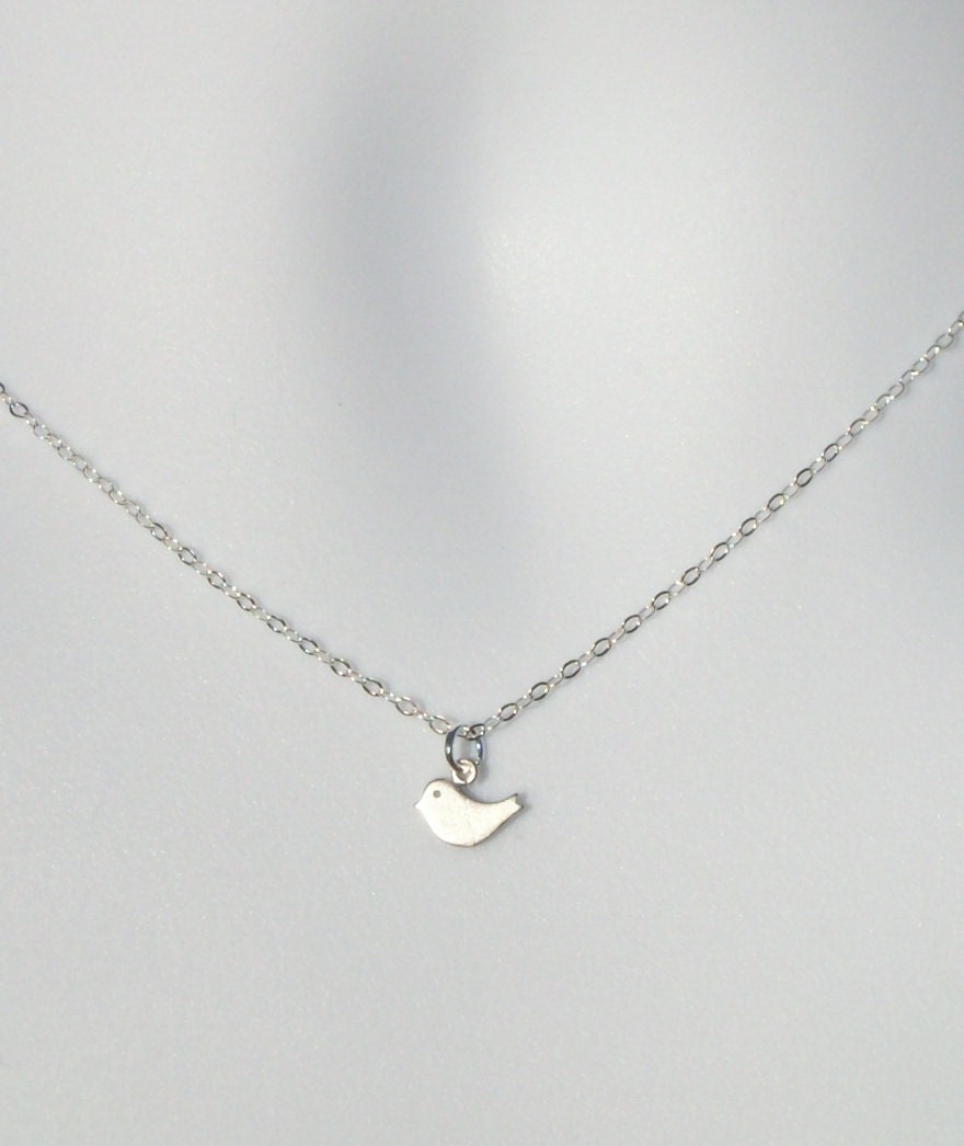 Silver Bird Necklace Tiny Silver Bird Necklace Sterling