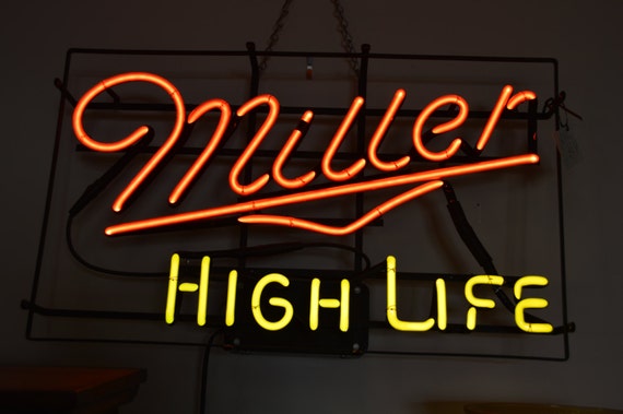 Items similar to Vintage Miller High Life Neon Sign on Etsy