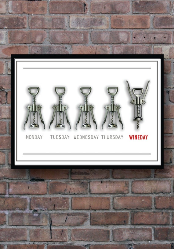 Kitchen Art, Wine Poster, funny poster, wine poster, housewarming gift ...