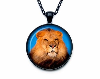 Lion pendant Lion necklace Lion jewelry nature necklace