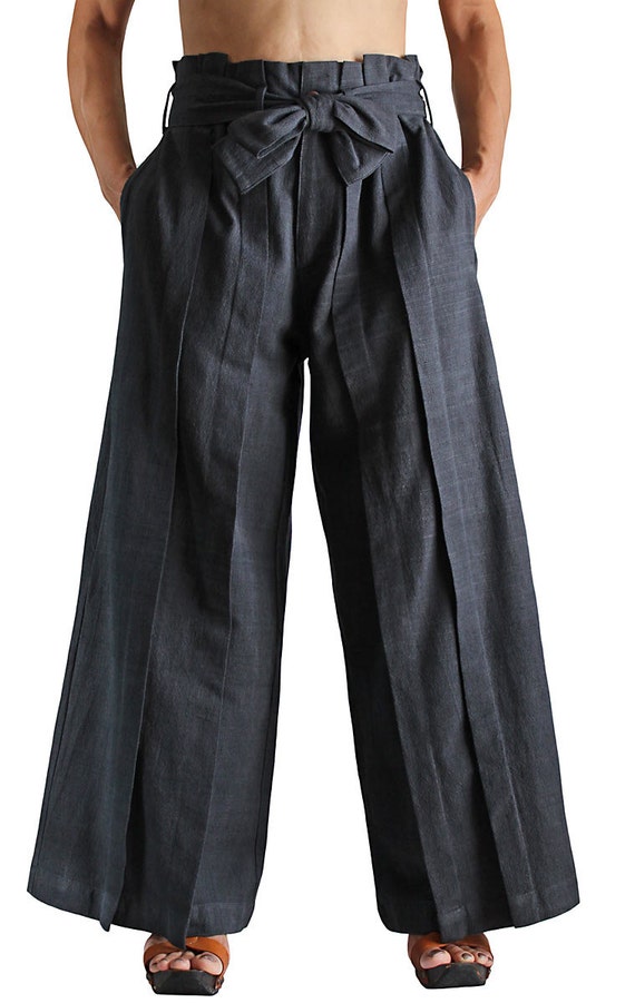 ChomThong Hand Woven Cotton Hakama Style Pants PFS-039-01M