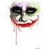 8x10 The Joker Watercolor Drip Painting Print