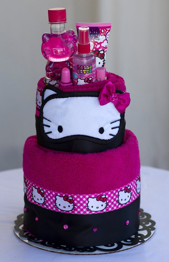 The Hello  Kitty  Towel Cake Birthday or Special