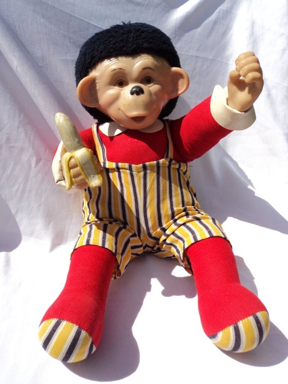 vintage chimpanzee toy