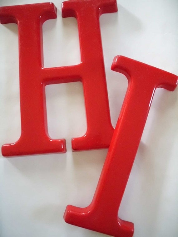 letters plastic 2 sign inch Black LETTERS Sign Vintage & Letter Red Numbers and Large