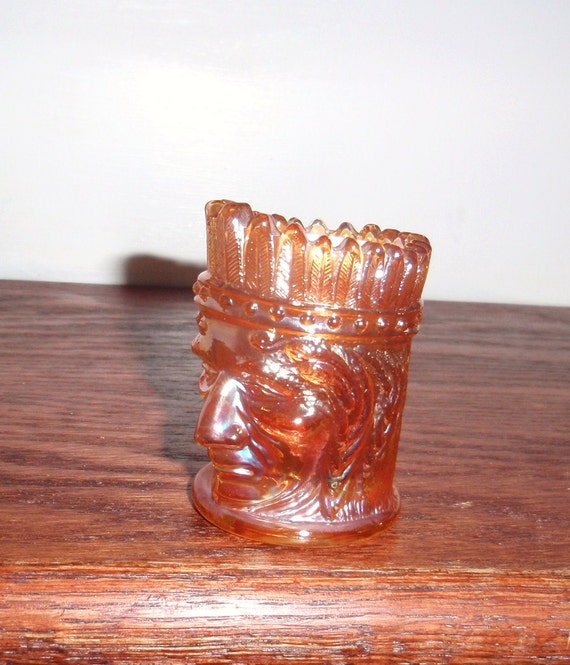 Joe St Clair Shot Glass Toothpick Holder Marigold By Glasspalace