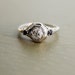 Diamond Sapphire Antique Engagement Ring