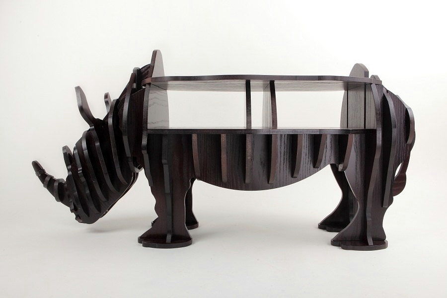 Rhino Rhinoceros Sculpture Coffee/End Table / by DavidYukonStudio