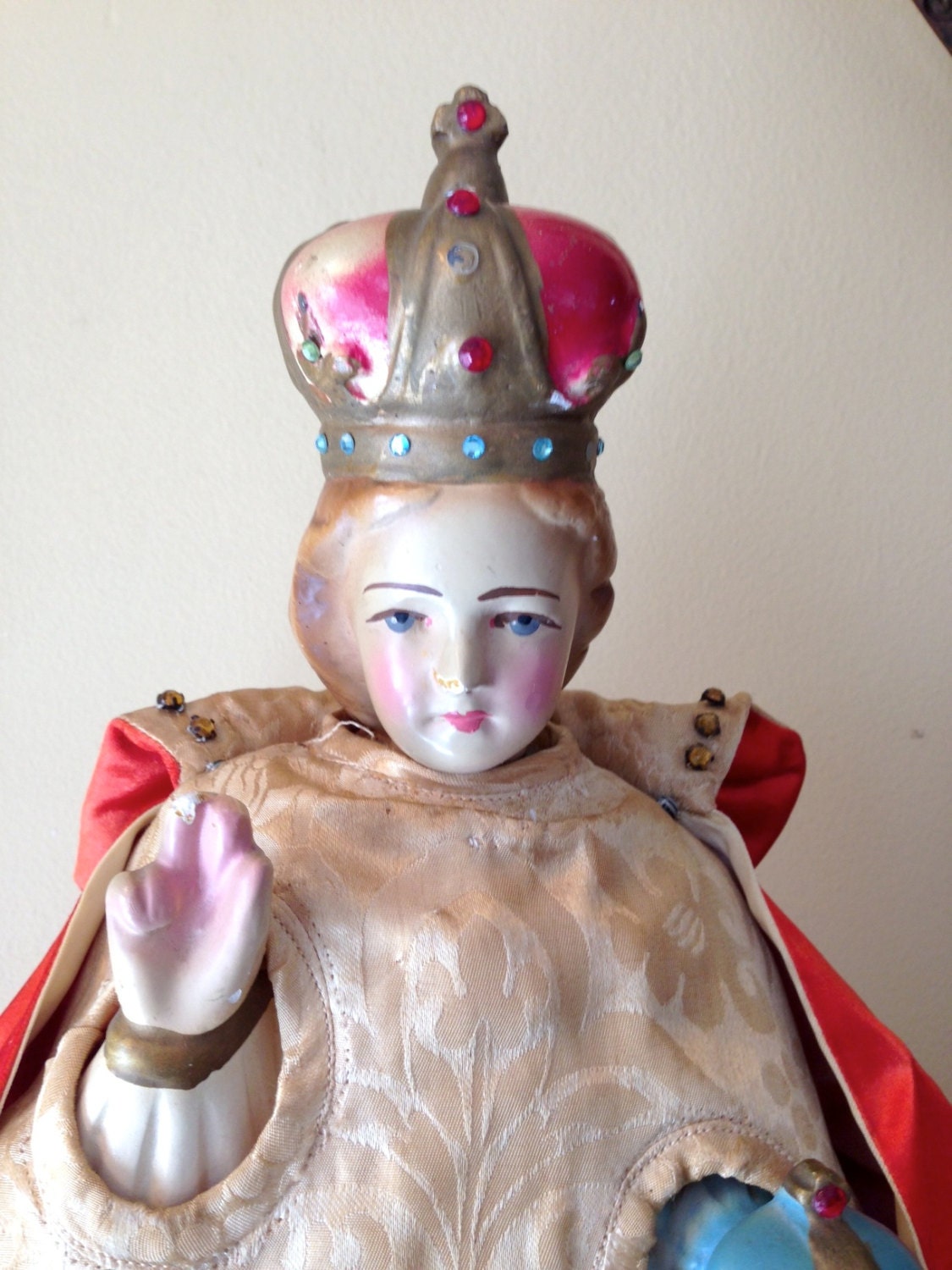 Vintage Religious Statue Infant of Prague Statue Vintage