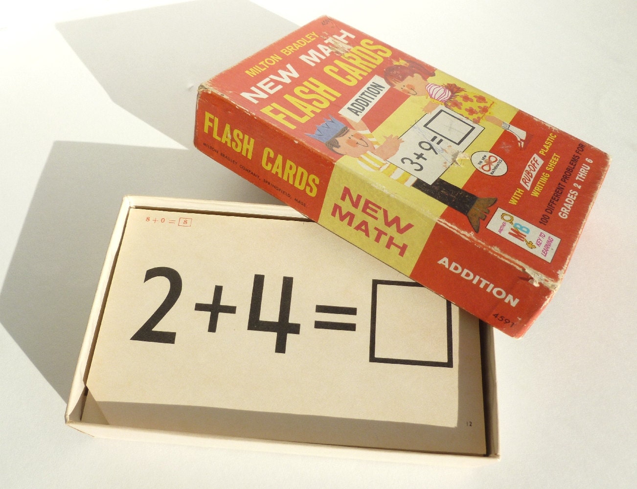 Math Flash Cards Addition New Math by Milton Bradley Vintage