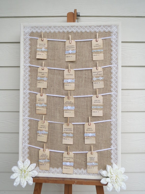 Items similar to Wedding Escort Card Board, Wedding Picture Display or ...