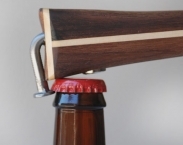 Wooden Bottle Opener with Cap Catching Magnet
