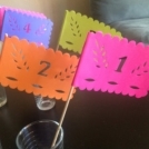 20  Hand-Cut Papel Picado Table Numbers -  Wedding