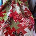 Christmas Quilt - Twister in Red, Green, and White Lap Quilt Reserved for Kathy