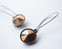 Lee Navy Gunmetal Earrings in Iridescent Slate main image 0