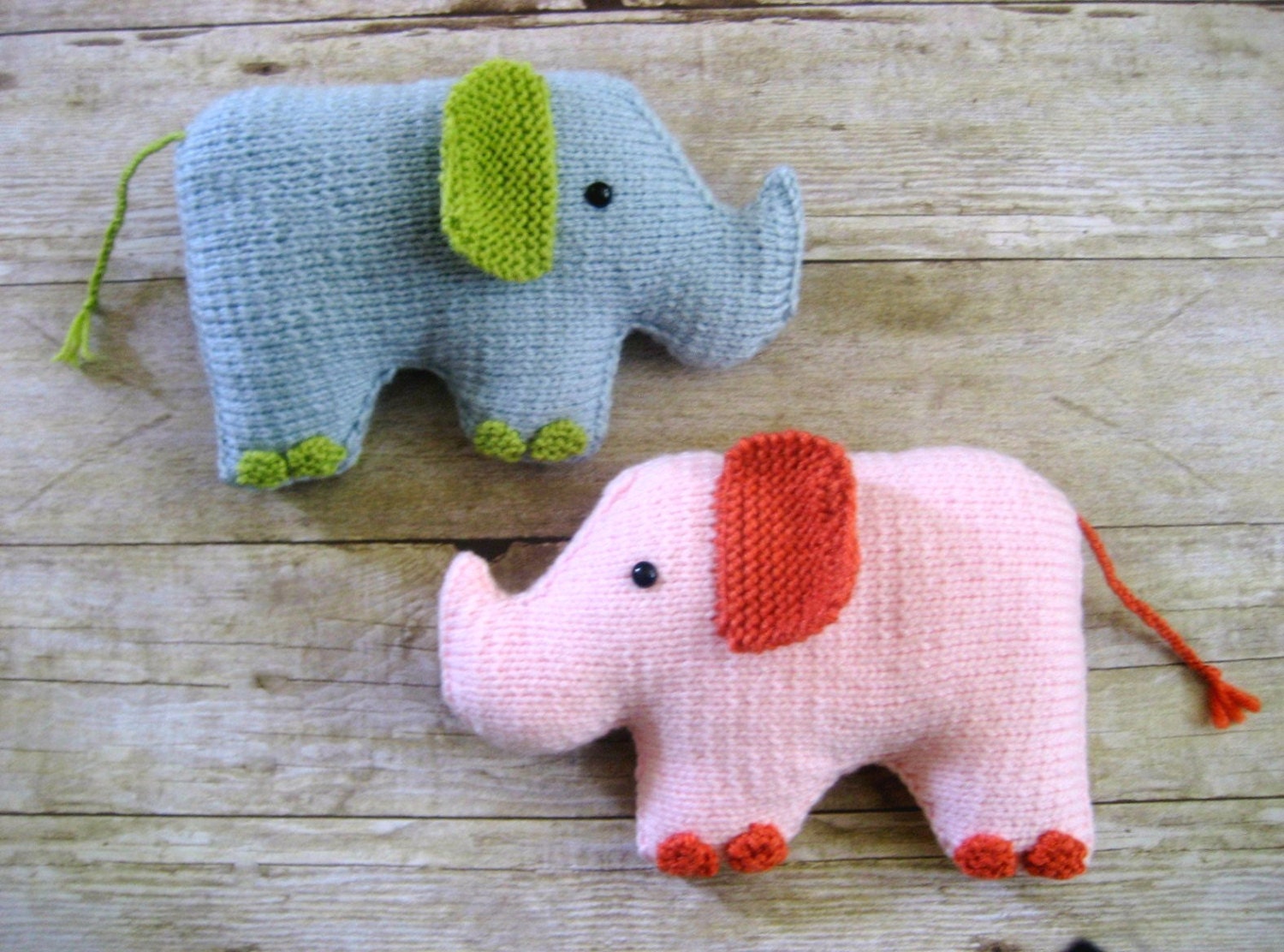 knit elephant stuffed animal