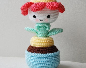 Amigurumi Crochet Flower Pattern - Daisy the Flower - Softie - Plush