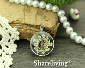 1pcs High Quality Handmade Glass Wire Wrapped Charm / Pendant (Flower) -- HGC301M