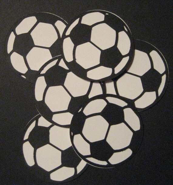 Soccer Ball Paper DIe Cuts by scrappingyourway on Etsy