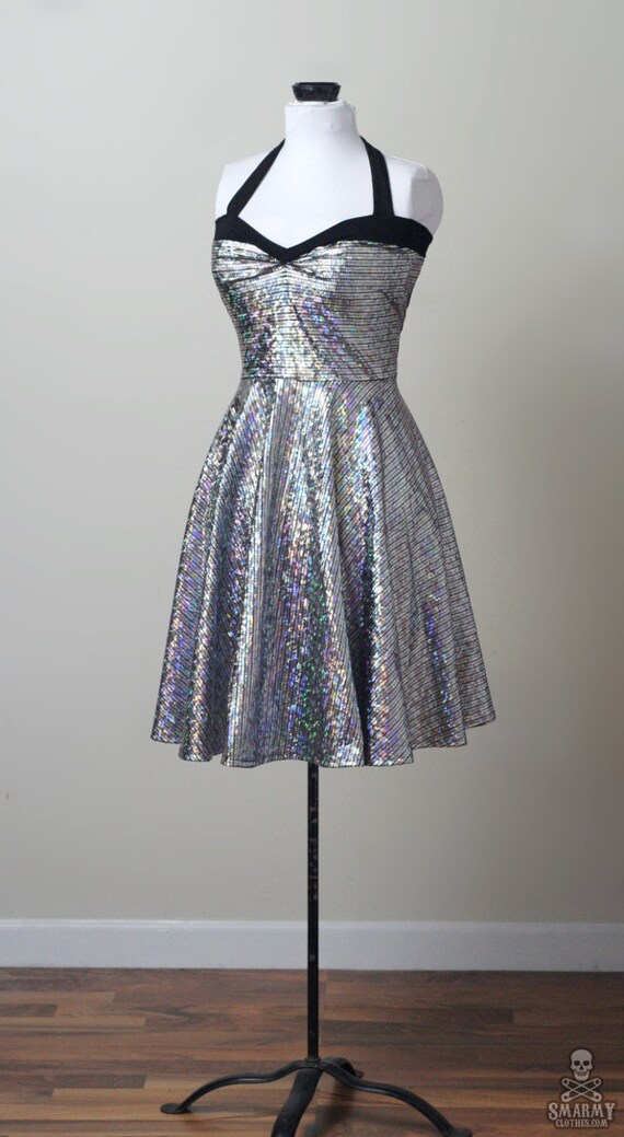 disco ball Yvonne swing dress custom smarmyclothes