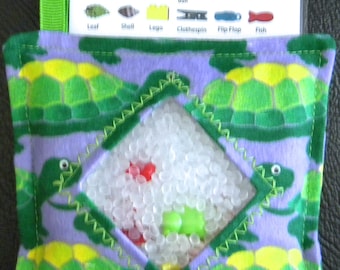 I Spy Bag - Mini with Sewn Word List and Detachable Picture List- Turtles