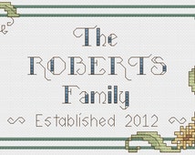 Popular items for name sampler on Etsy Family name cross stitch patterncross stitch family