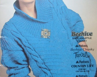 Patons Chunky Sweater Knitting Pattern Book