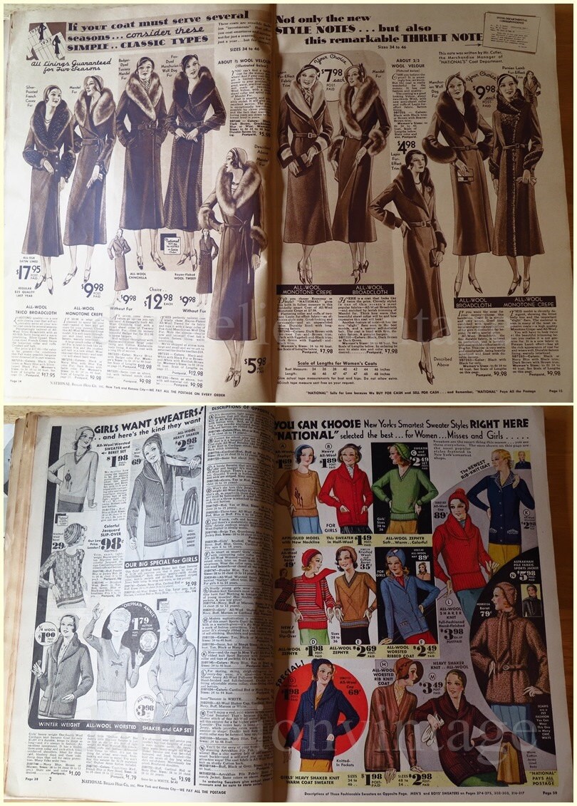1931 National Bellas Hess Catalog over 300 pages of