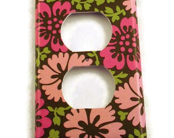 Wall Decor Light Switch Plate Outlet Cover Switch Plate in Cherry Blossom (303O)