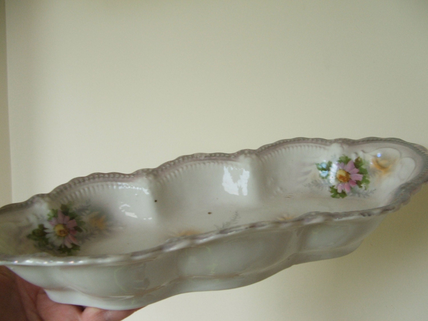 Antique Porcelain Celery Dish Leuchtenburg Germany