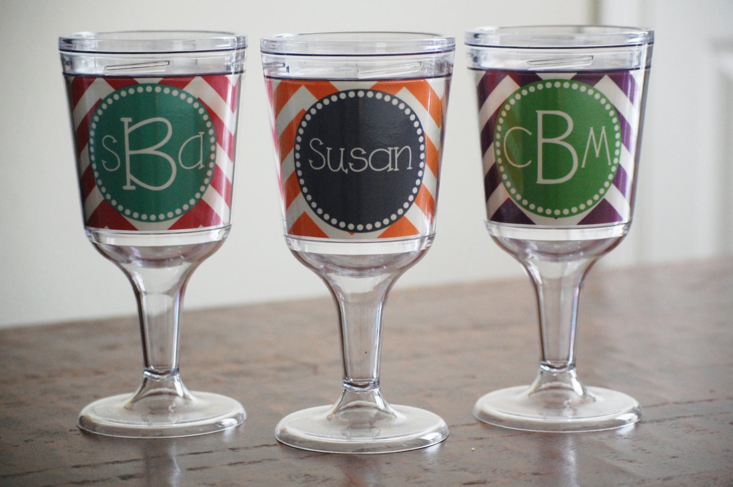 Personalized Acrylic Wine Glass by abovealldesigns on Etsy