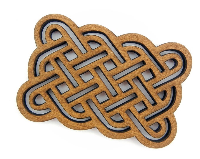 Rectangular Wood Celtic Style Cut-out Connector