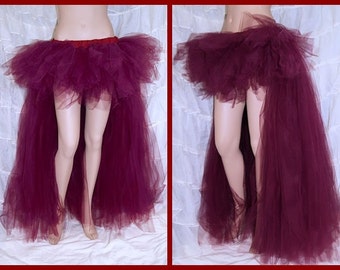 Burgundy Wine Colored Trashy Formal Bustle TuTu Adult Medium MTCoffinz - Ready to Ship