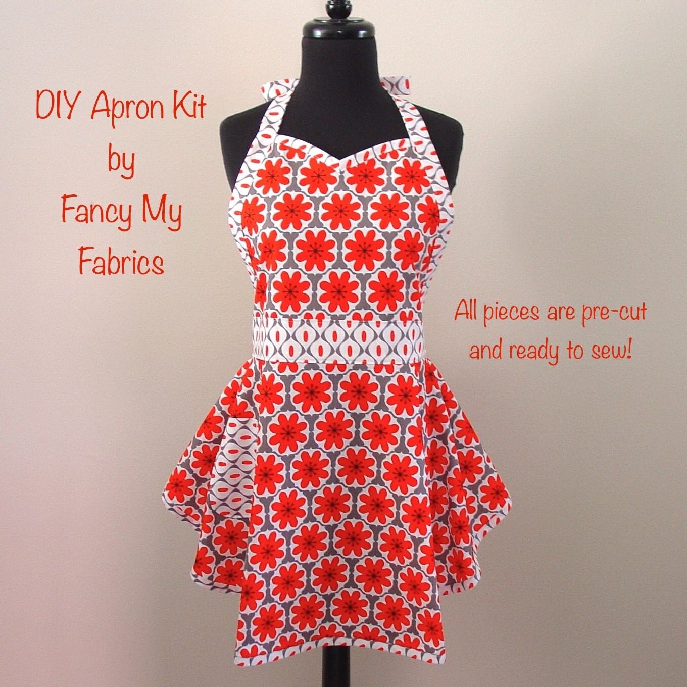 DIY Apron Kit All pieces are precut and ready to sew