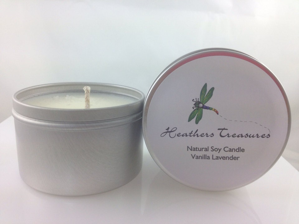 All Natural Eco Friendly Soy Candle Vanilla Lavender 9601