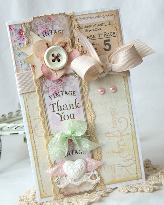 Vintage Thank You Handmade Card