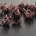 Copper Bead Cap 24 Antique Copper 4 Point Flower Filigree Victorian 8mm x 6mm (1075cap08c1)