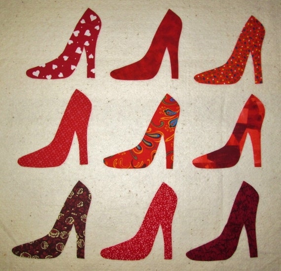 set-of-9-red-high-heel-shoe-iron-on-sew-on-fabric-quilting