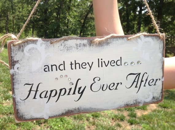 And They Lived Happily Ever After Sign By Kerriart On Etsy 