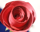 Red Long Stem Wood Rose, Anniversary gift, anniversary,rose,5 year  anniversary,  wedding, wooden anniversary gift, 5th anniversary