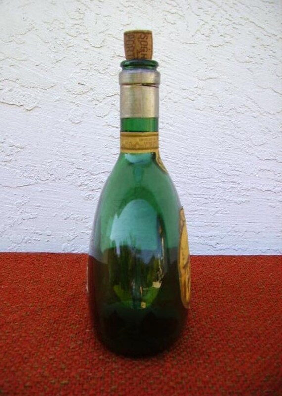 Vintage 1940s Green Mateus Rose Made in Portugal Wine Bottle