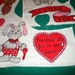 Valentines Applique Fabric - Hearts Bears Bunnies Love Appliques - Craft Supply - Sewing Supply - Make Appliques